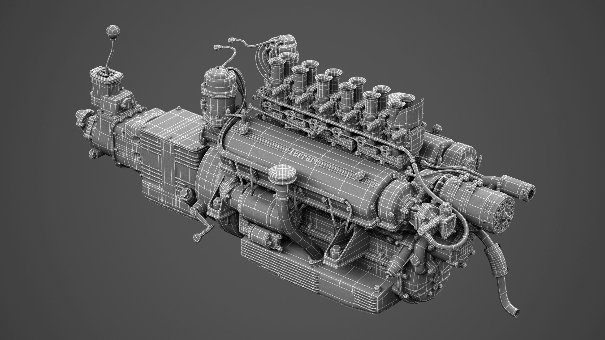 Ferrari 250 TR Engine - 3 liter - 2nd version 3D model_3