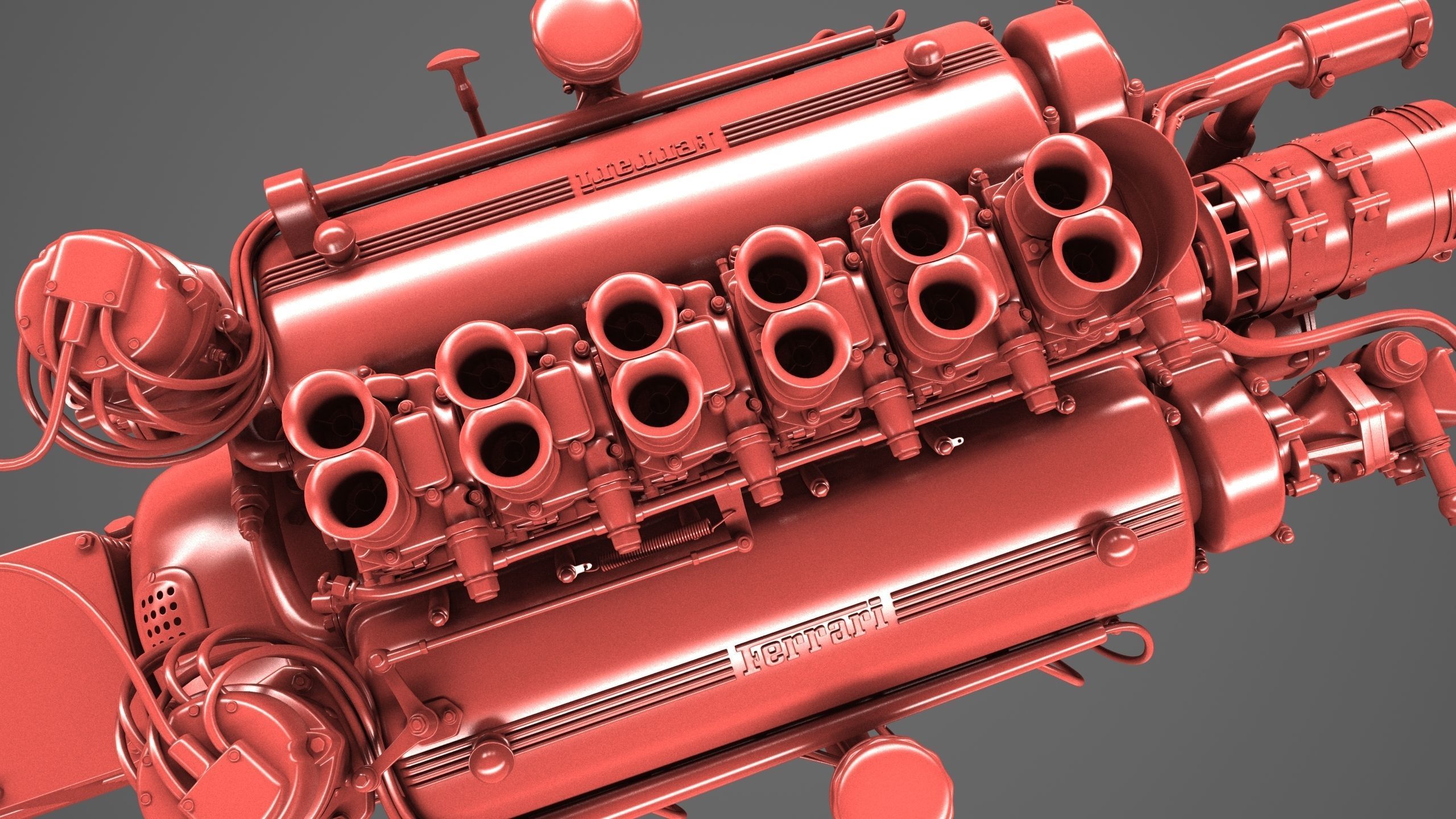 Ferrari 250 TR Engine - 3 liter - 2nd version 3D model_25