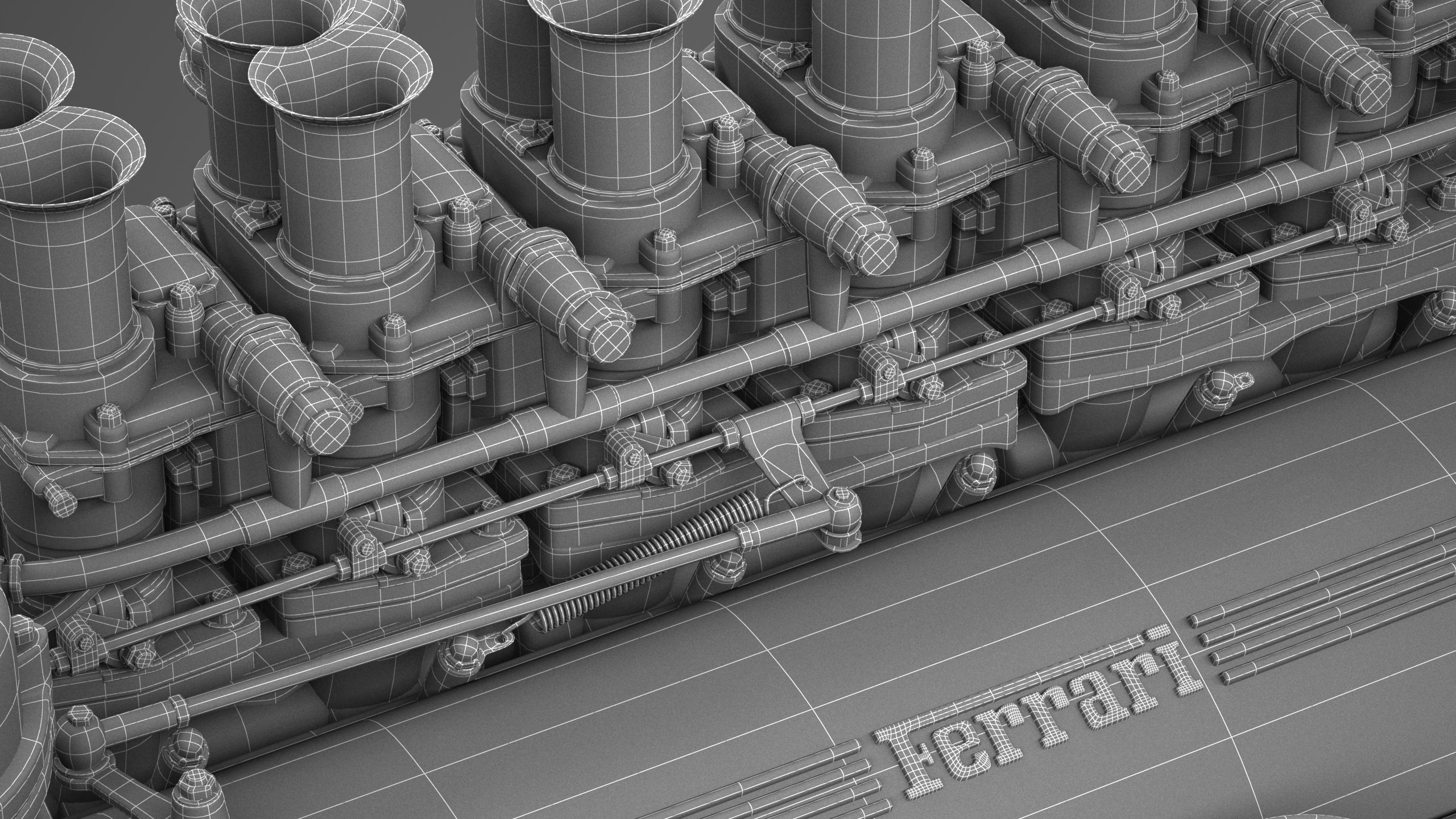 Ferrari 250 TR Engine - 3 liter - 2nd version 3D model_27