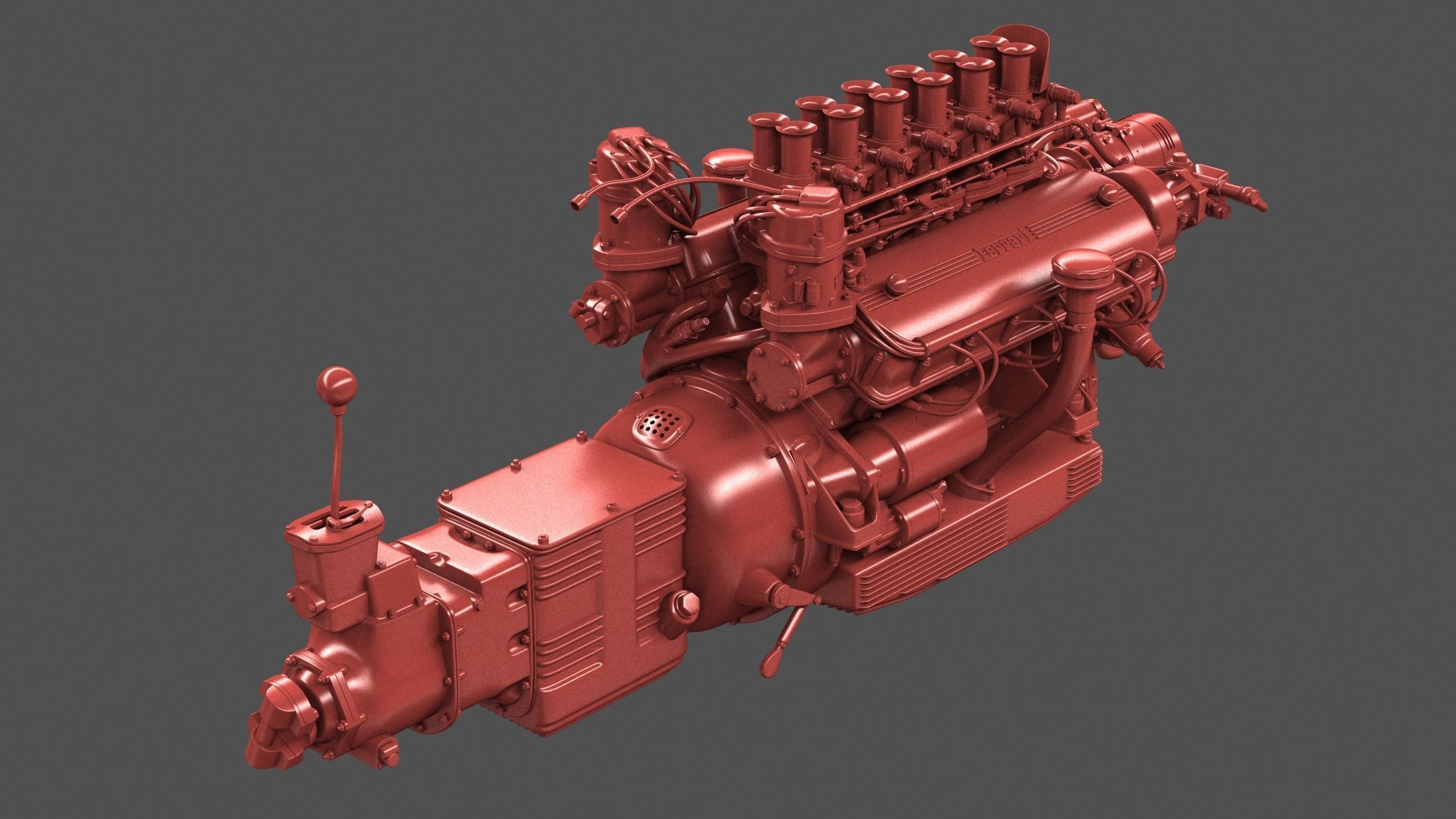 Ferrari 250 TR Engine - 3 liter - 2nd version 3D model_10