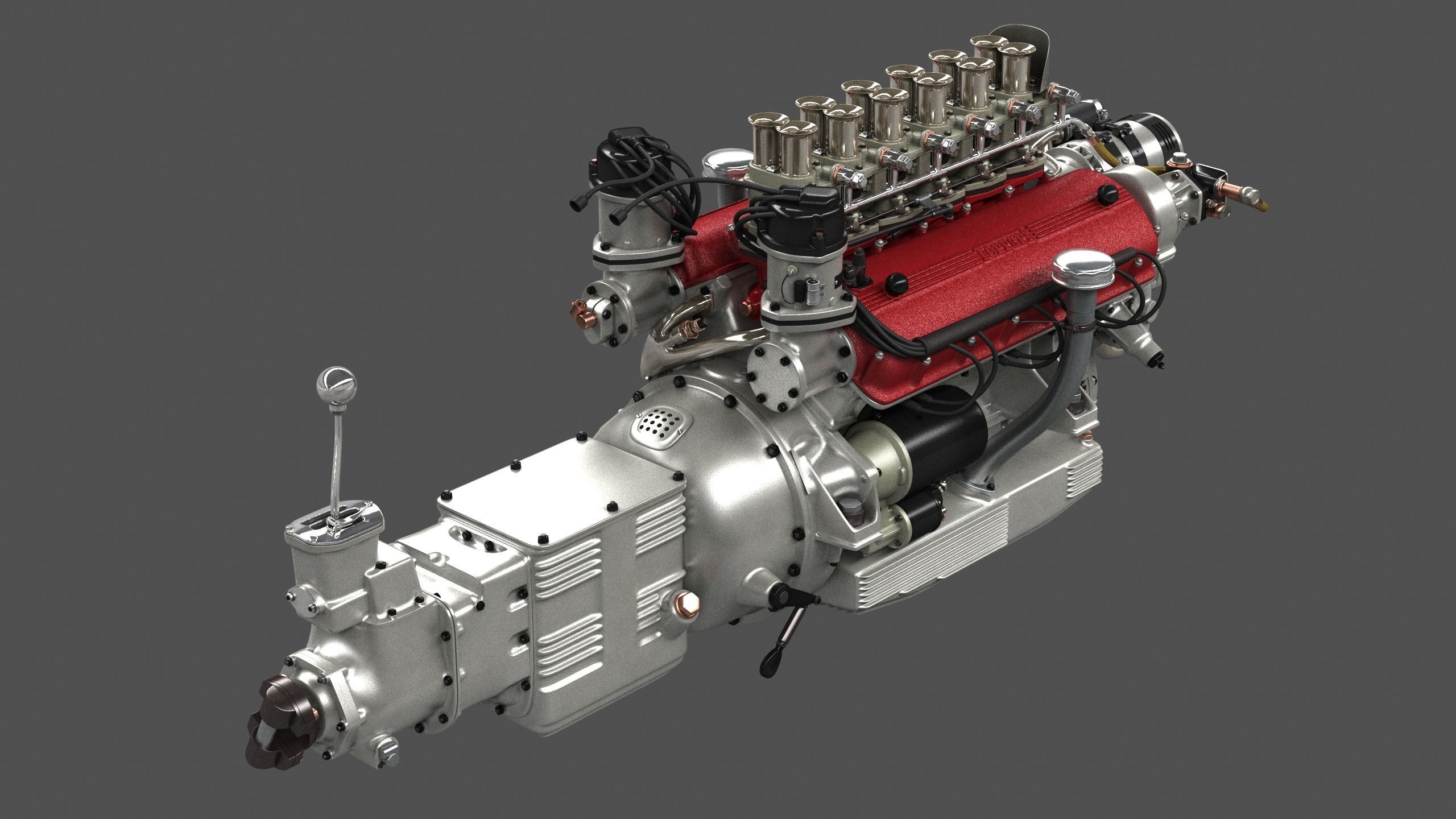 Ferrari 250 TR Engine - 3 liter - 2nd version 3D model_8