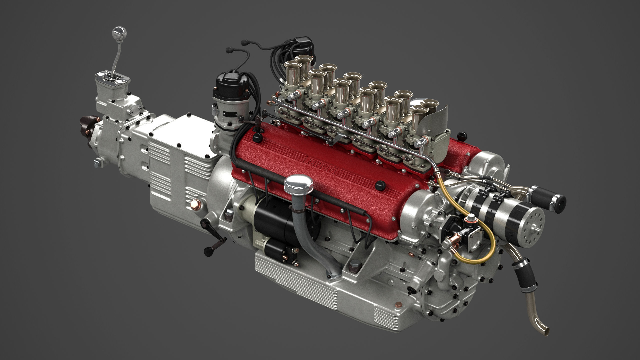 Ferrari 250 TR Engine - 3 liter - 2nd version 3D model_2