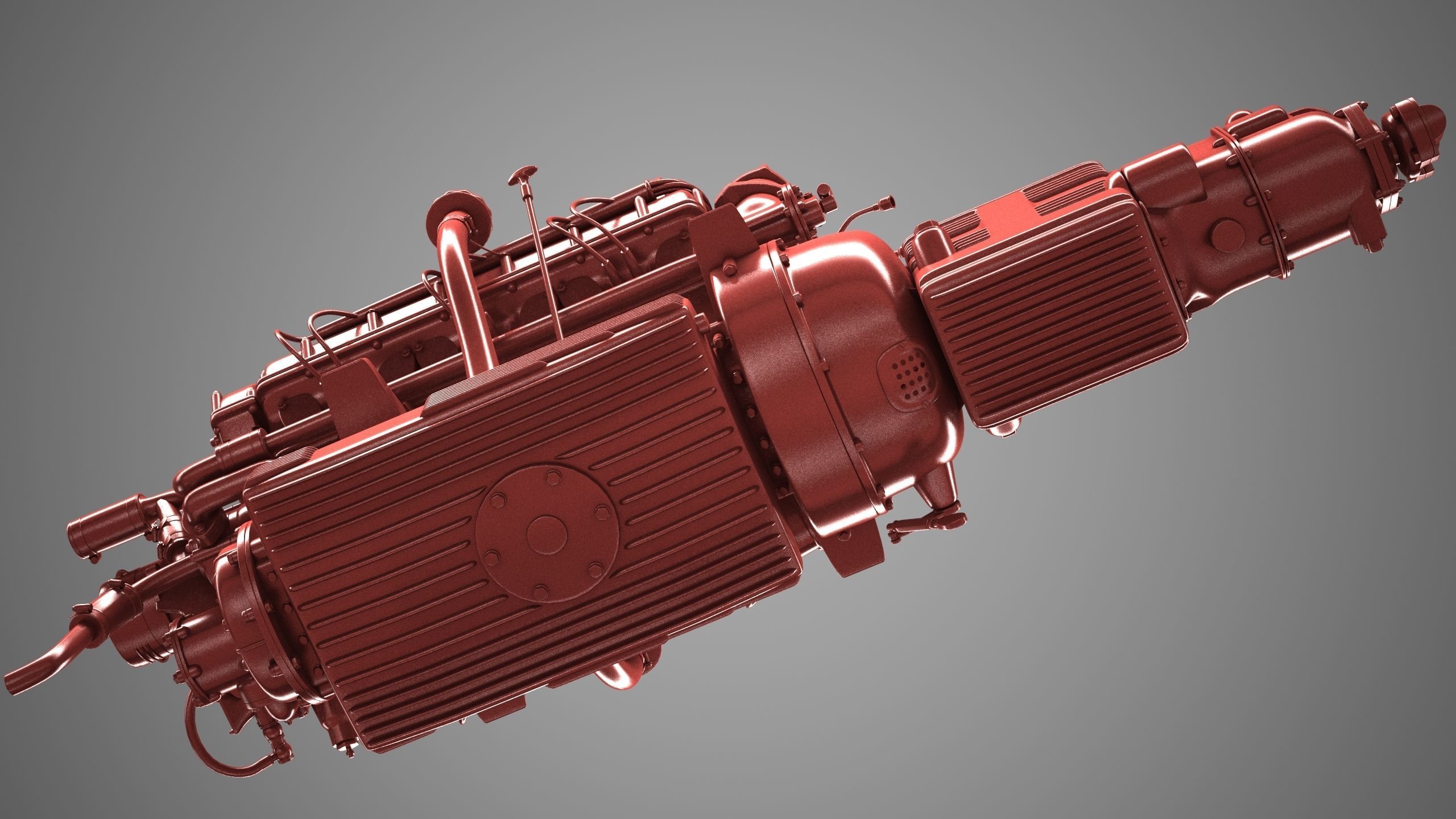 Ferrari 250 TR Engine - 3 liter - 2nd version 3D model_16