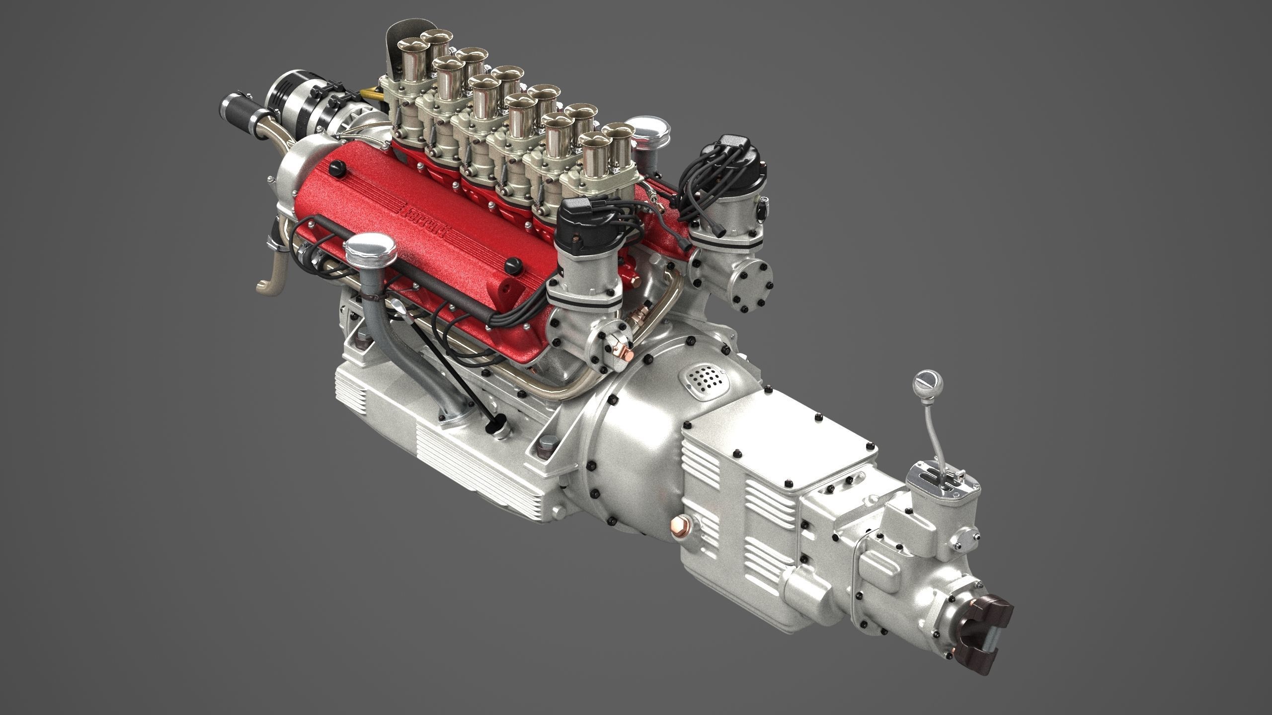 Ferrari 250 TR Engine - 3 liter - 2nd version 3D model_11