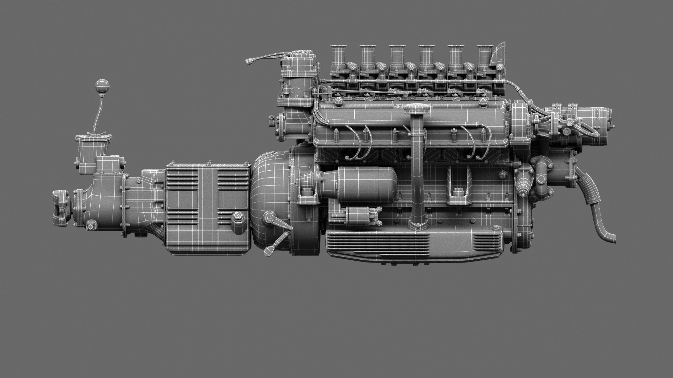 Ferrari 250 TR Engine - 3 liter - 2nd version 3D model_41
