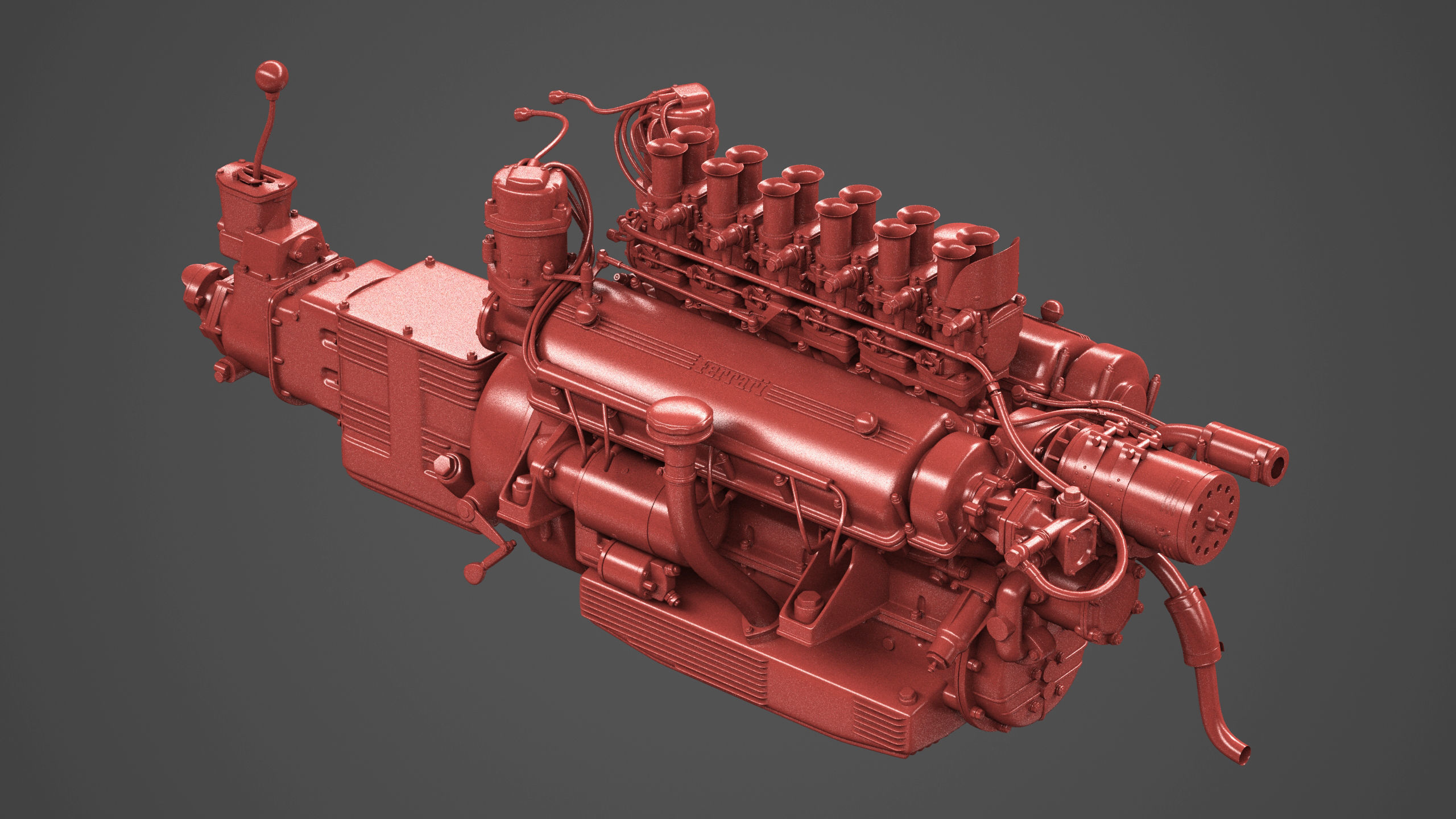 Ferrari 250 TR Engine - 3 liter - 2nd version 3D model_4