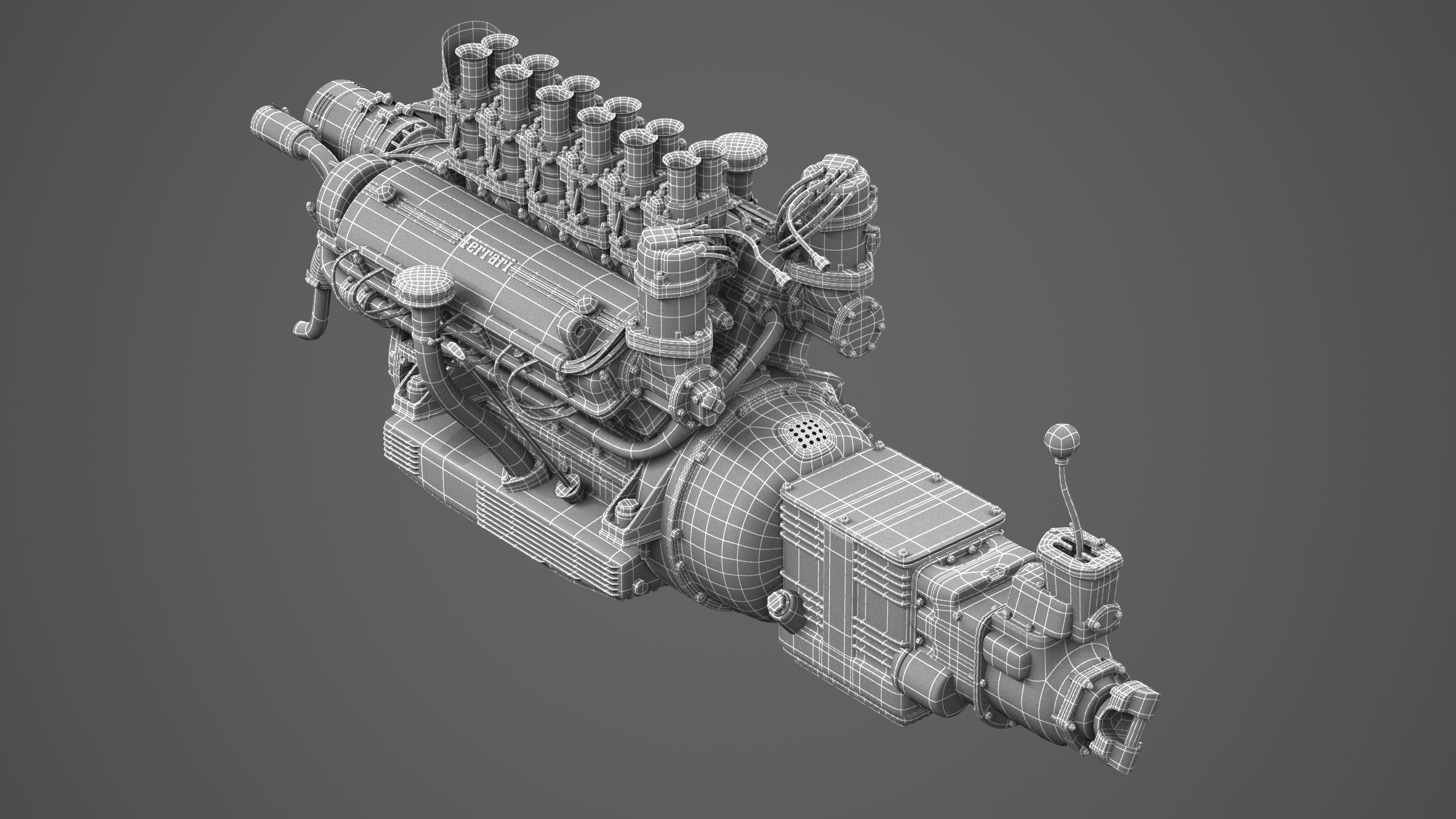 Ferrari 250 TR Engine - 3 liter - 2nd version 3D model_12
