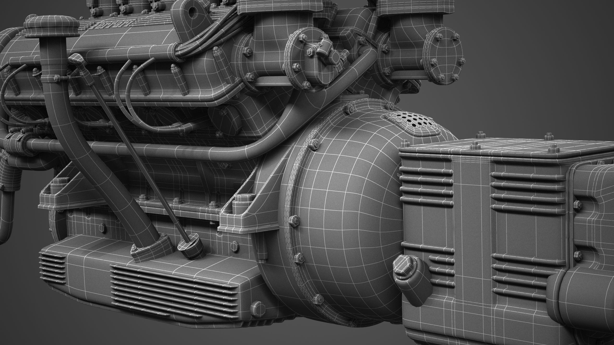 Ferrari 250 TR Engine - 3 liter - 2nd version 3D model_30