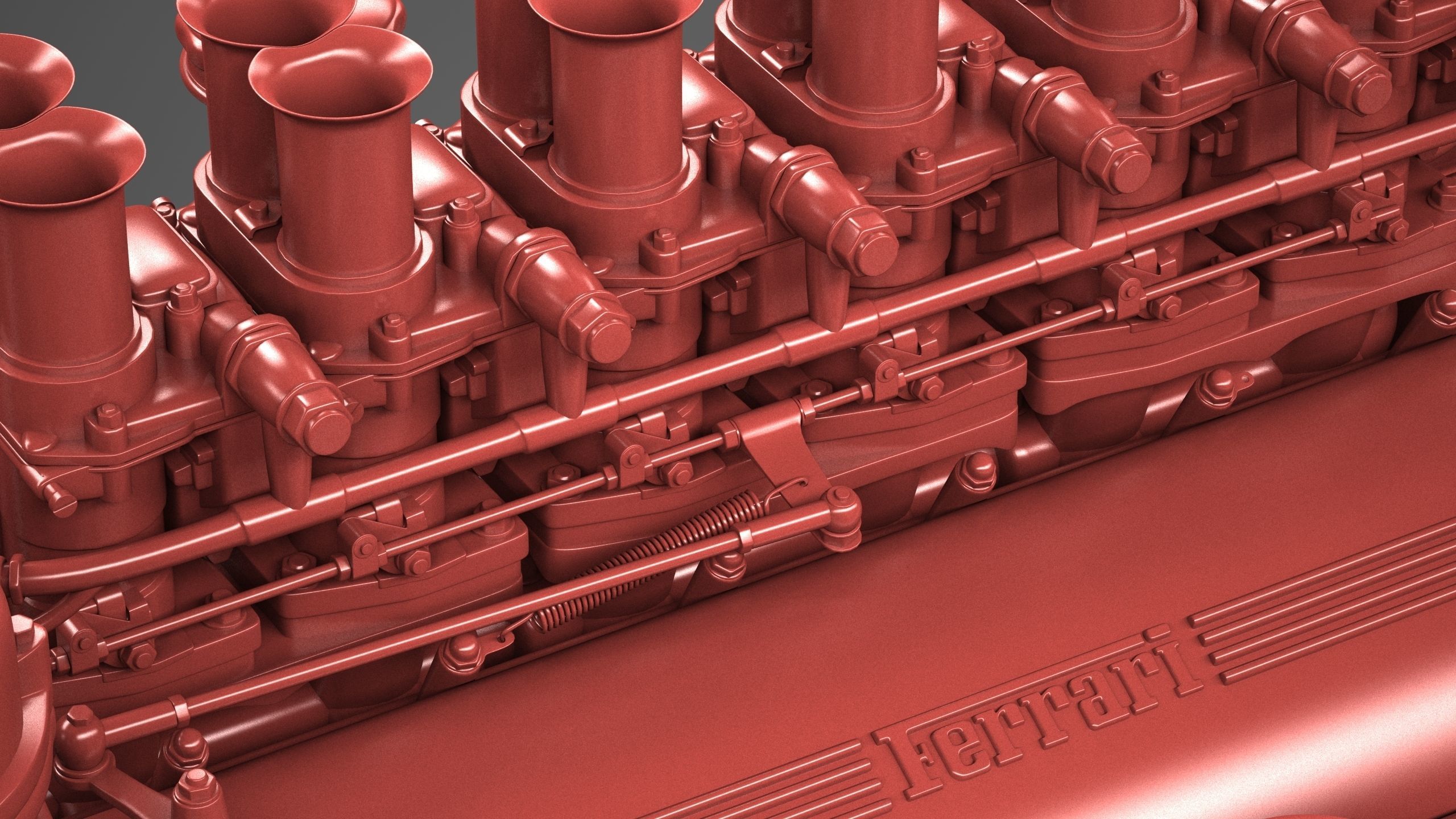 Ferrari 250 TR Engine - 3 liter - 2nd version 3D model_28