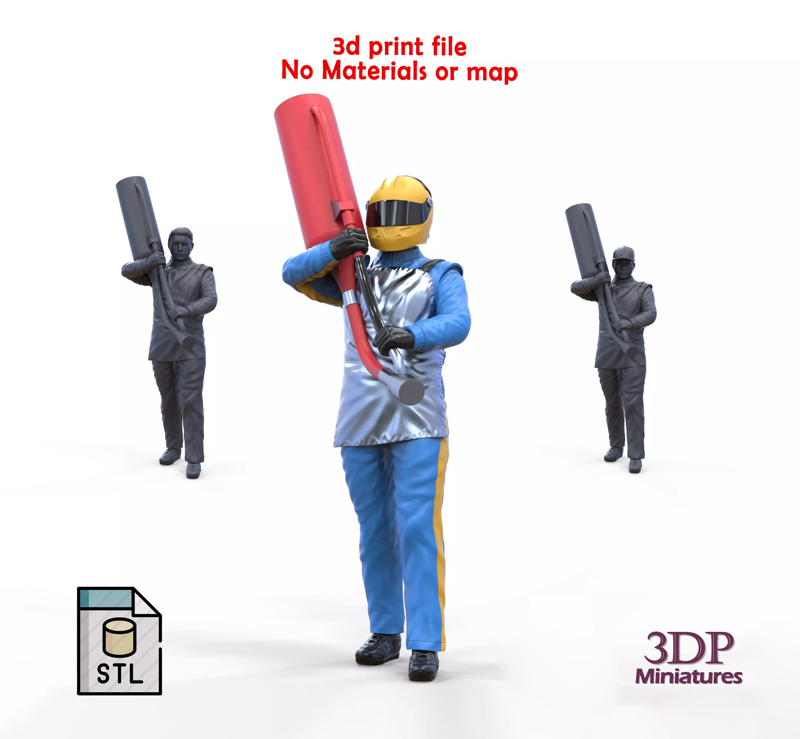 N1 Pit crew with Sunoco Fuel can 3D print model_0