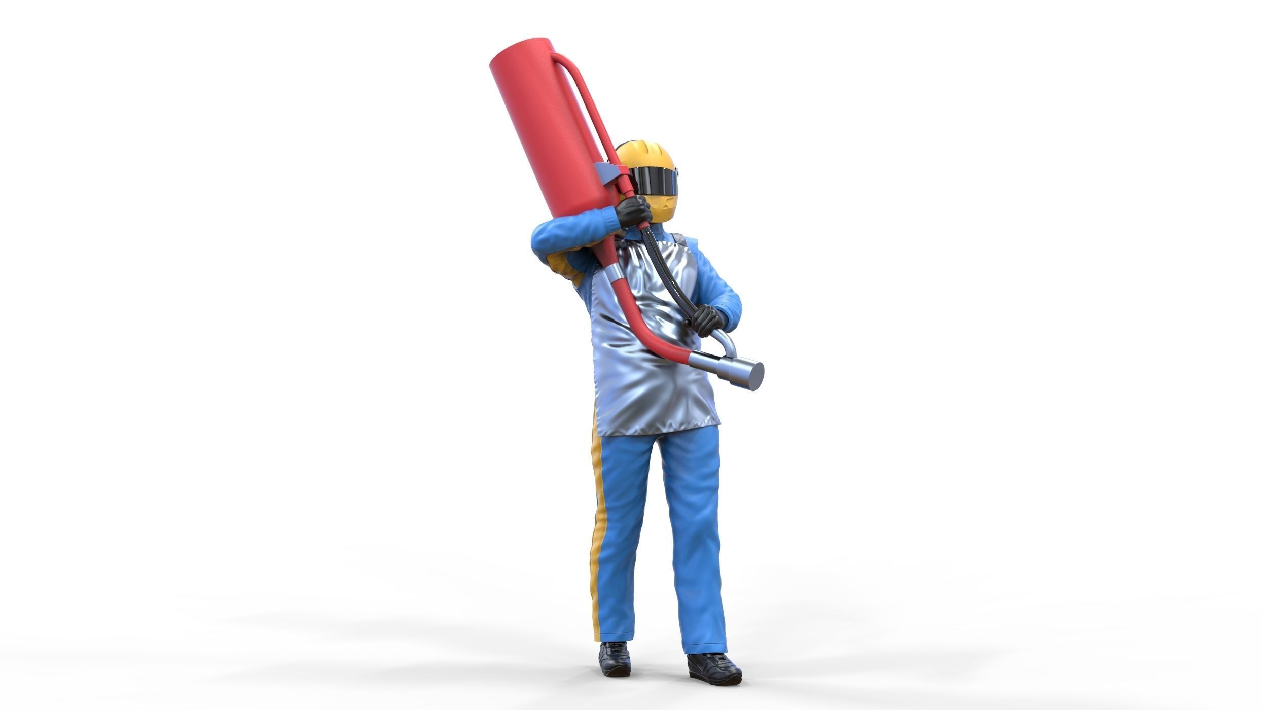N1 Pit crew with Sunoco Fuel can 3D print model_20