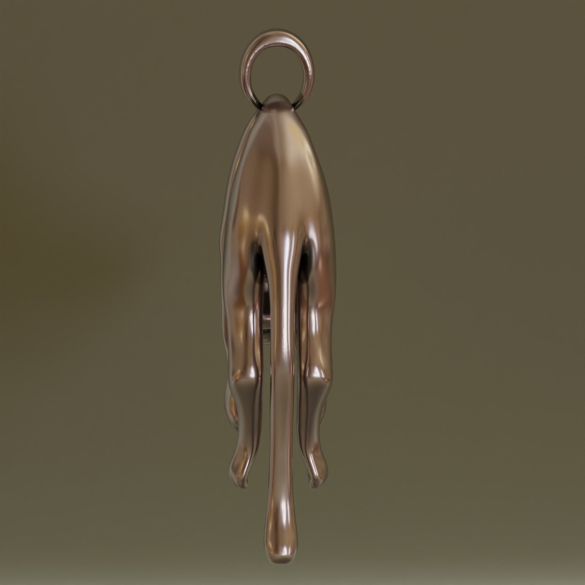 Hanging Panther Pendant 3D print model_3
