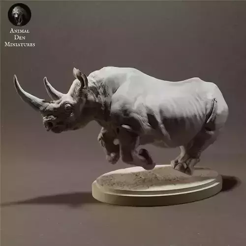 Black Rhino Charging 3D print model
