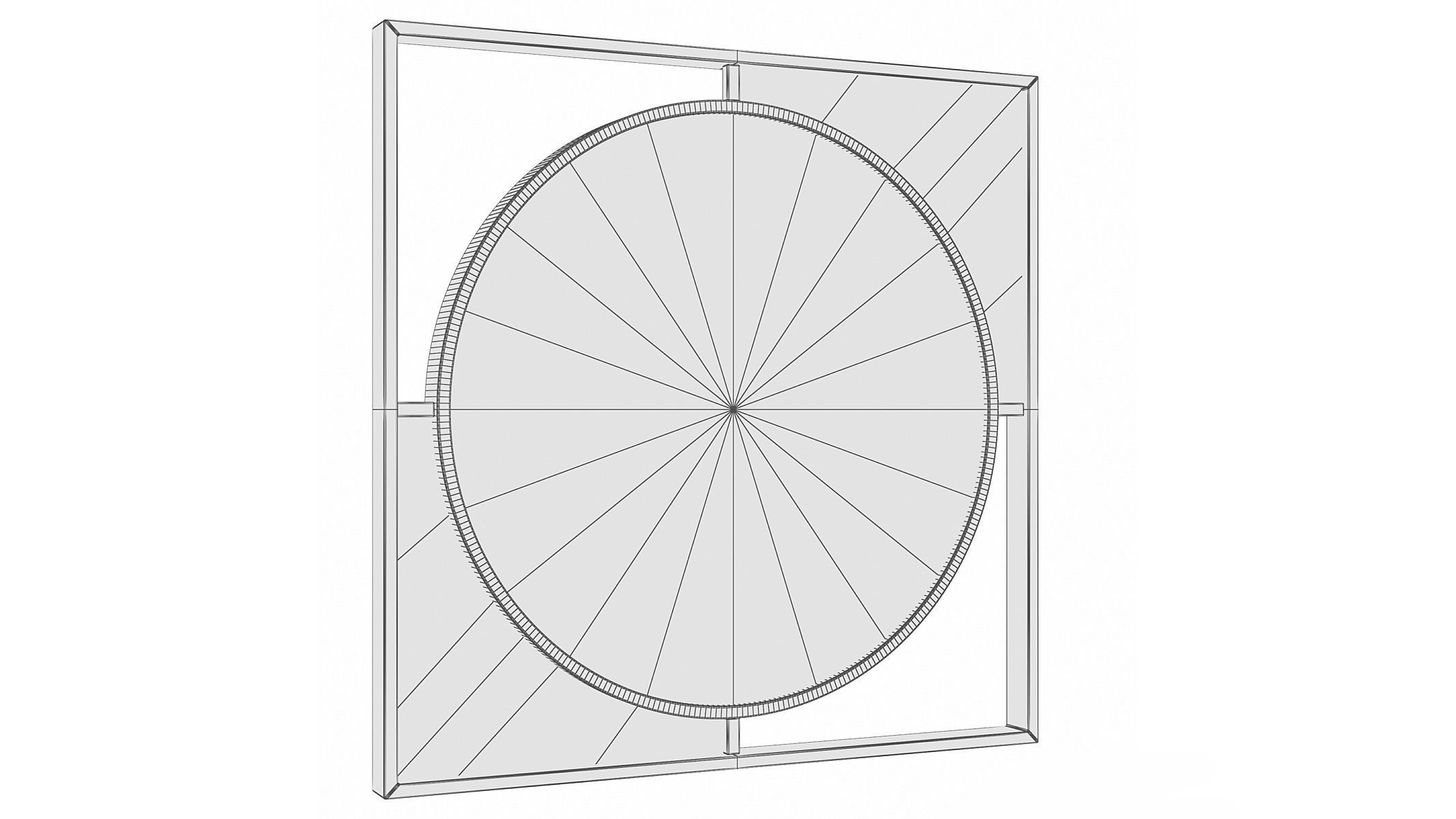 Mirror in a metal frame GZ-M1066 3D model_4