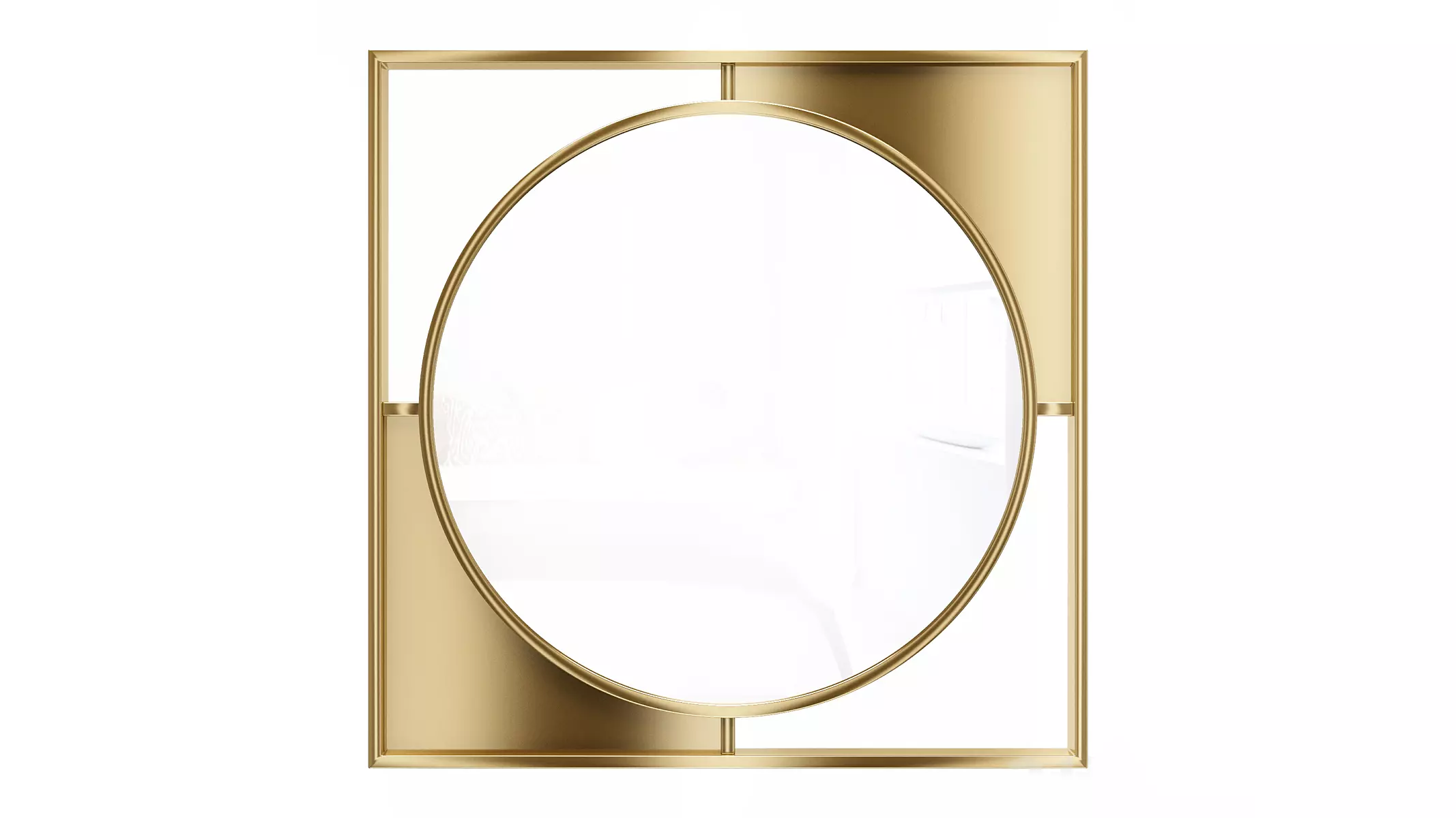 Mirror in a metal frame GZ-M1066 3D model_0