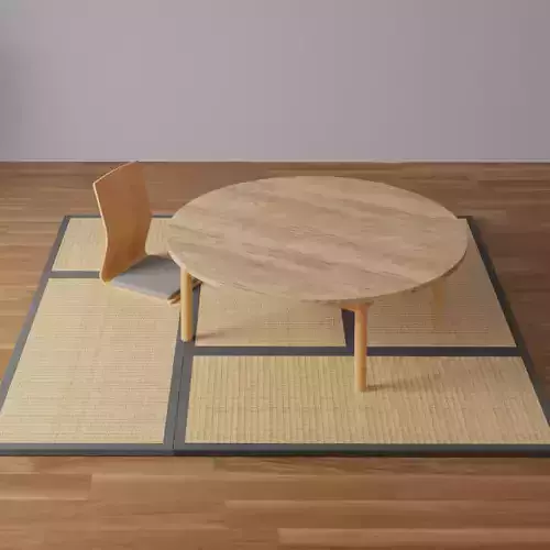 Japanese Tatami Room or Tea Room Set 3D model