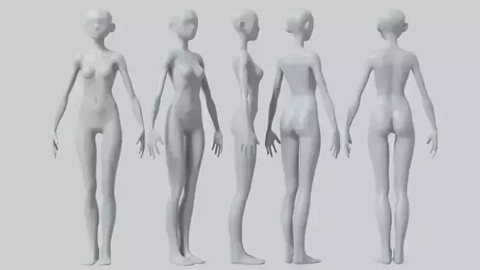 Stylized Girl Basemesh 2