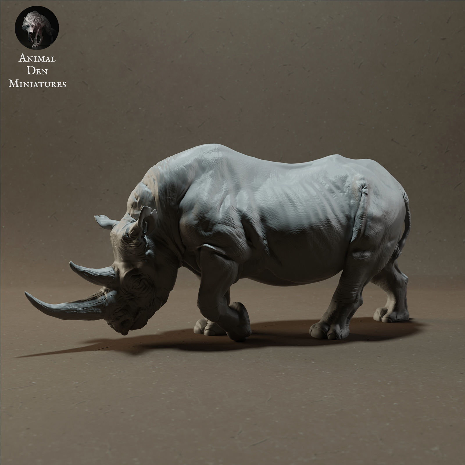 Black Rhino  3D print model_3