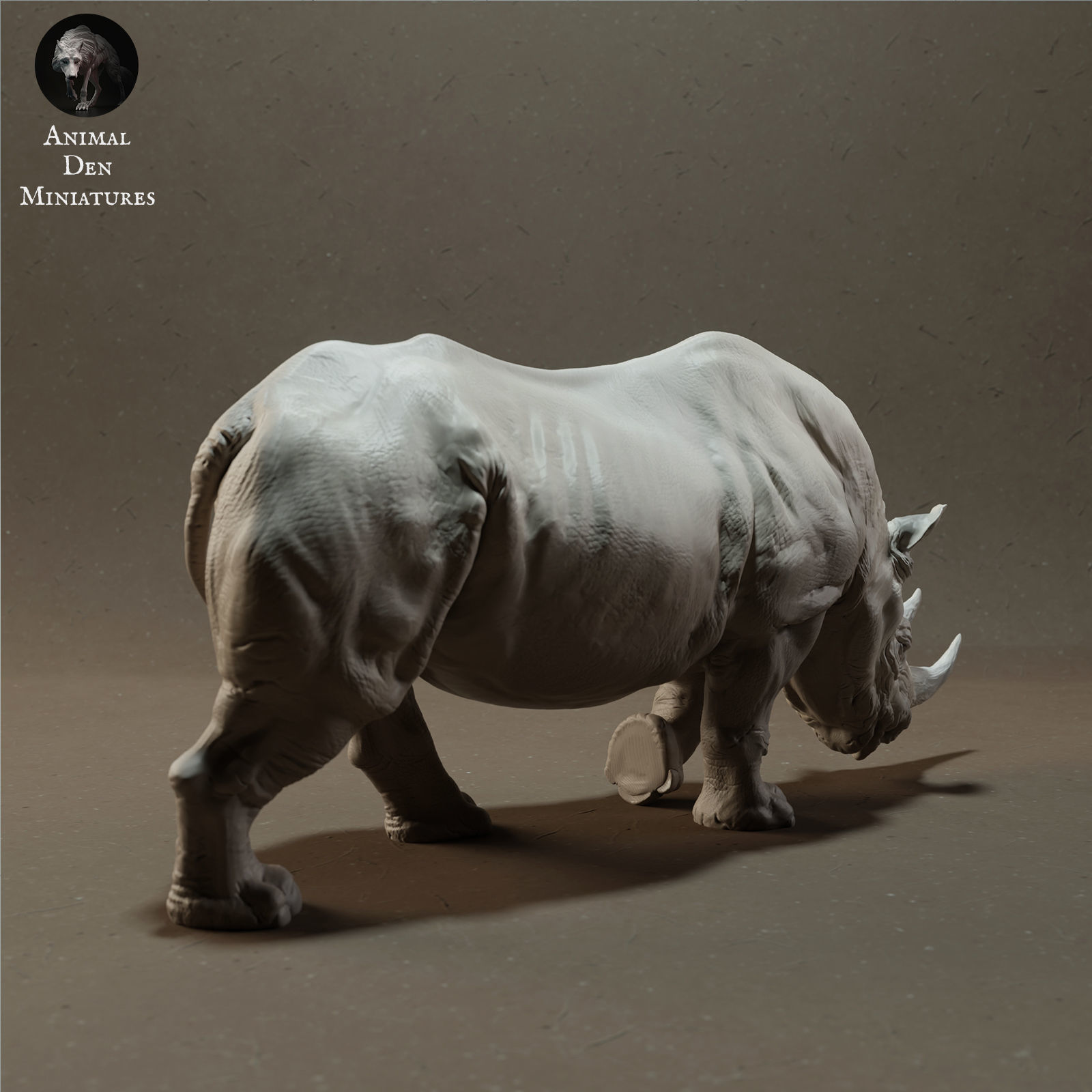 Black Rhino  3D print model_2