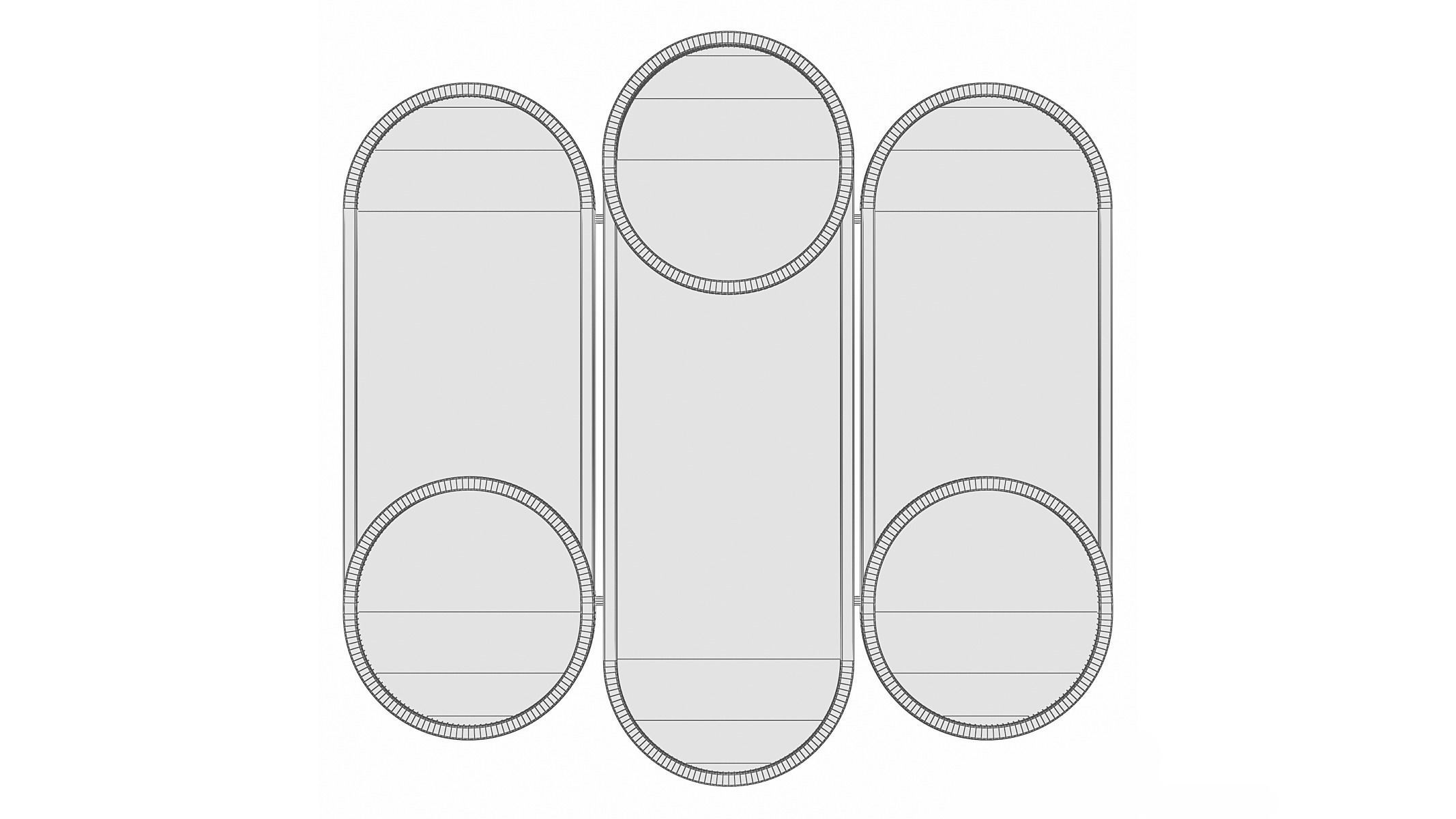 Mirror in a metal frame GZ-M1070 3D model_5