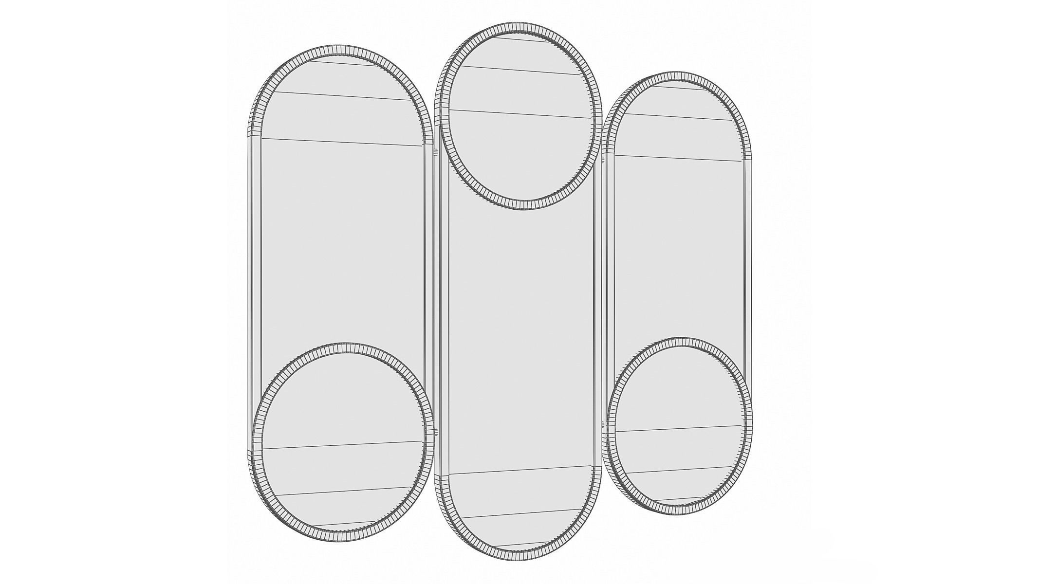 Mirror in a metal frame GZ-M1070 3D model_4