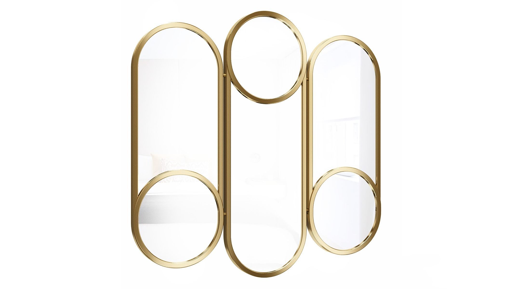 Mirror in a metal frame GZ-M1070 3D model_1