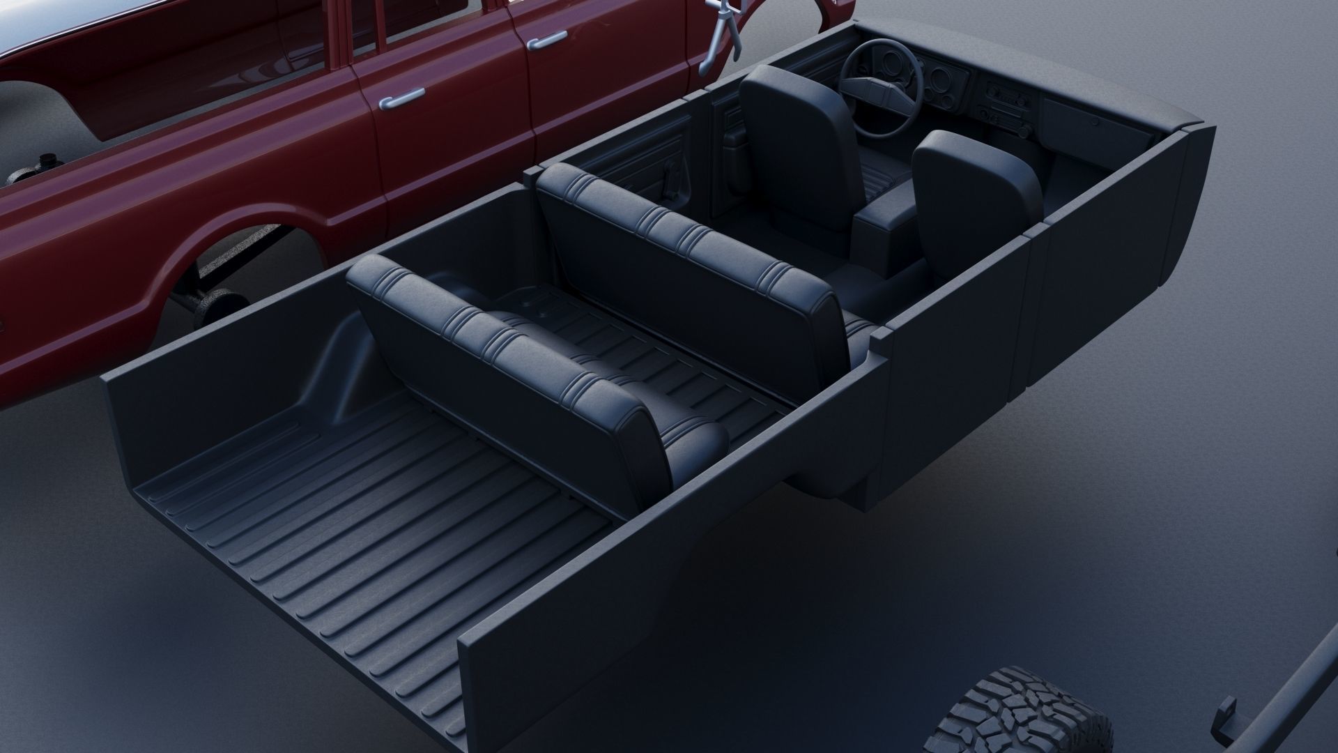 GMC Suburban 1972  3D print model_16