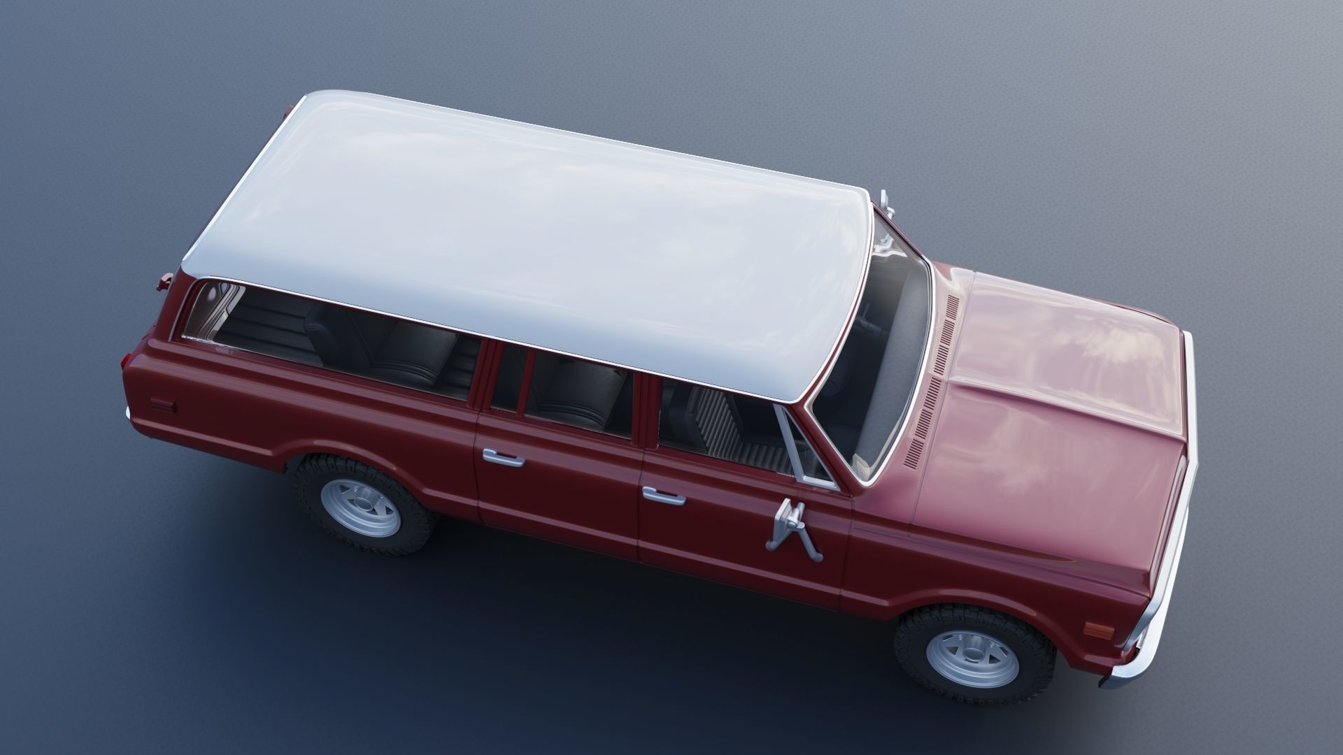GMC Suburban 1972  3D print model_7