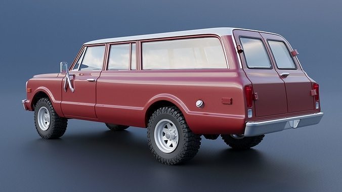 GMC Suburban 1972  3D print model 4