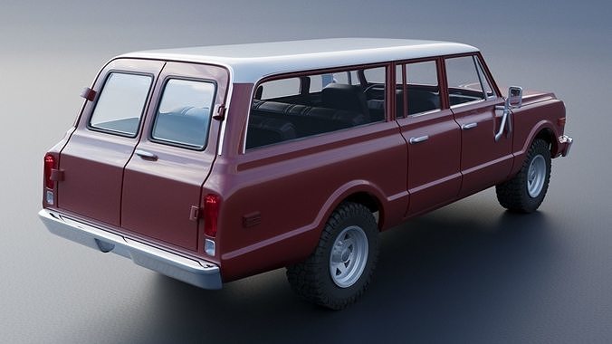 GMC Suburban 1972  3D print model 5