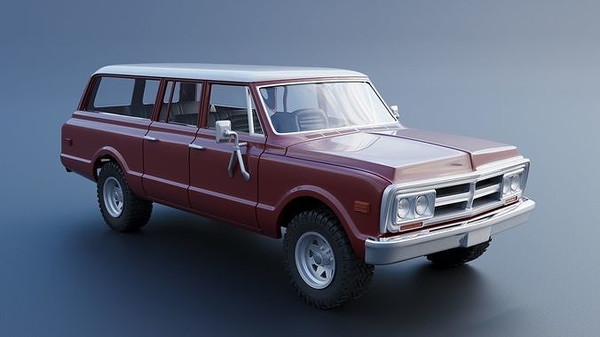 GMC Suburban 1972  3D print model 7