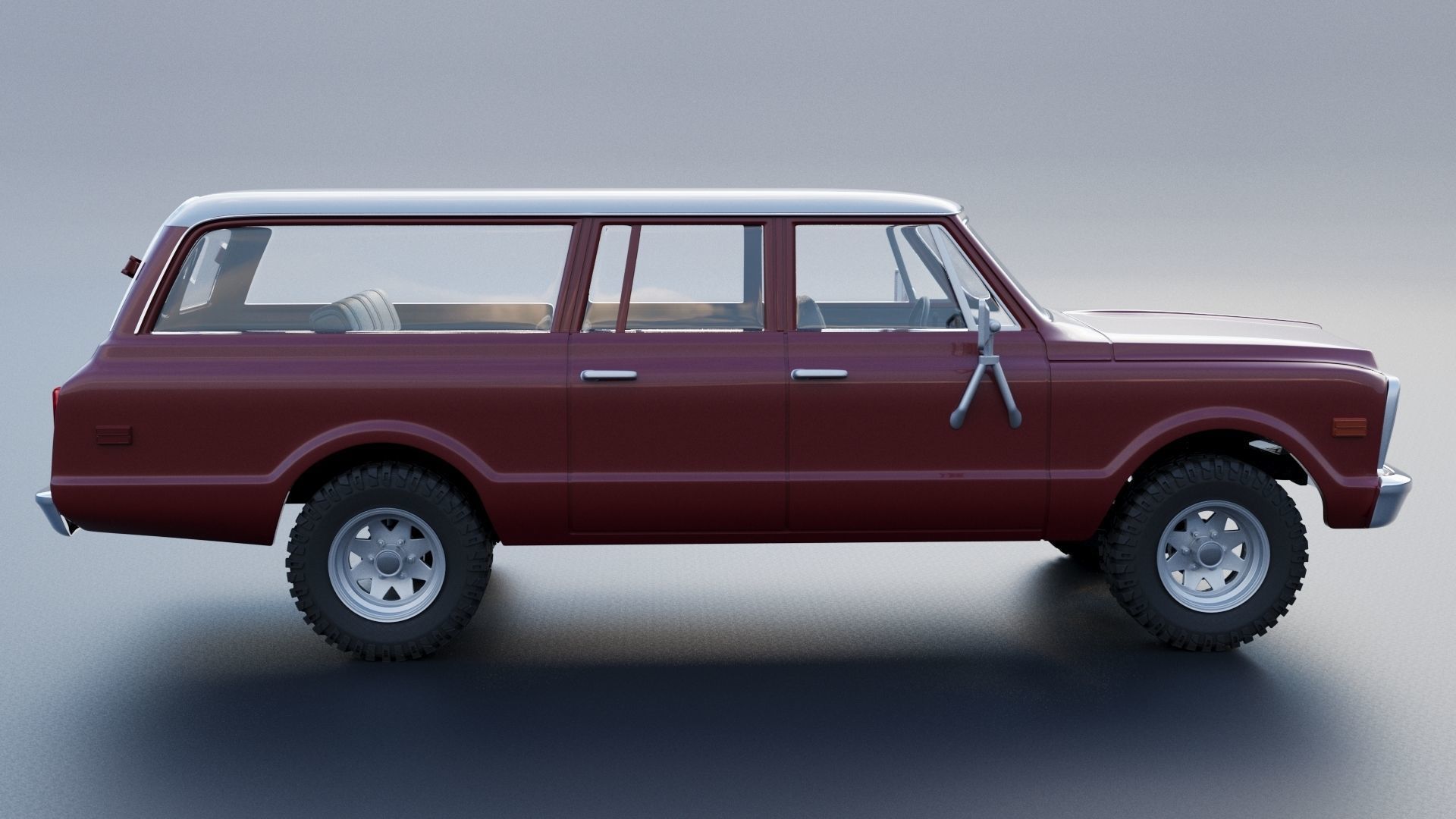 GMC Suburban 1972  3D print model_5