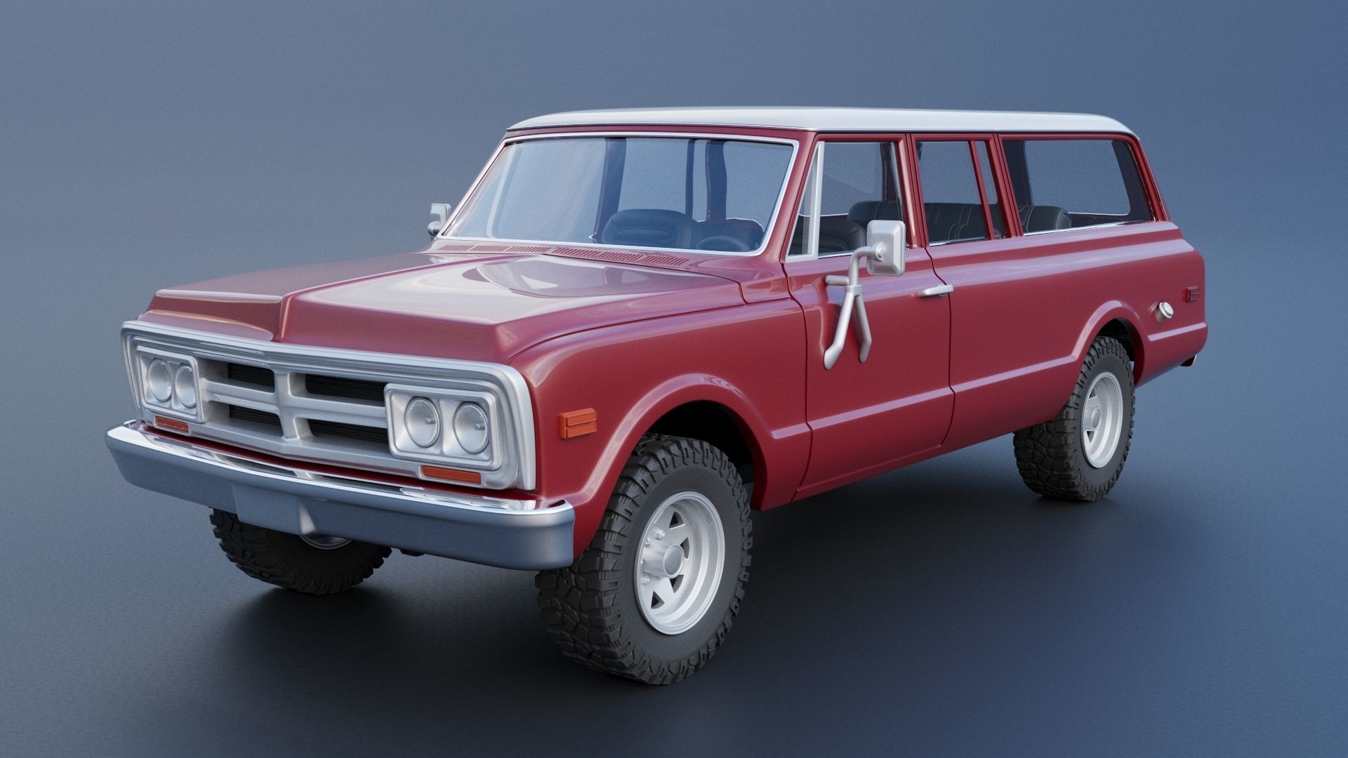 GMC Suburban 1972  3D print model_1