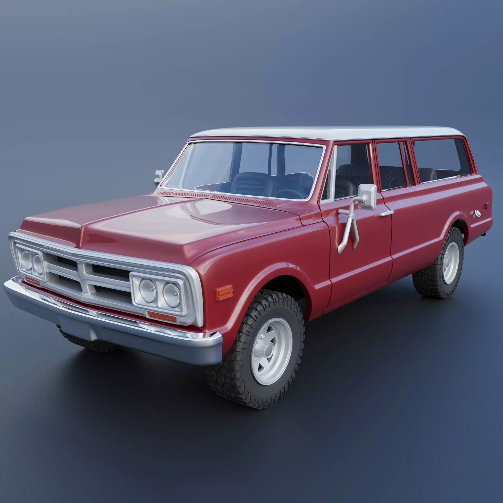 GMC Suburban 1972  3D print model_0