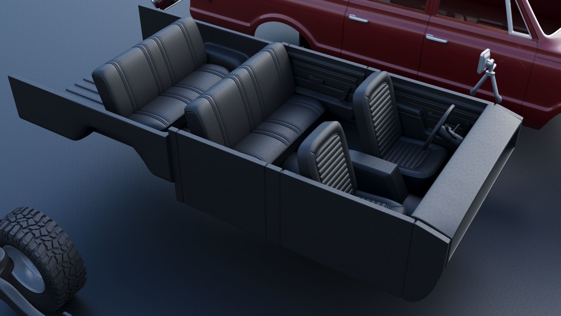 GMC Suburban 1972  3D print model_15