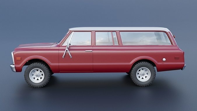 GMC Suburban 1972  3D print model 3