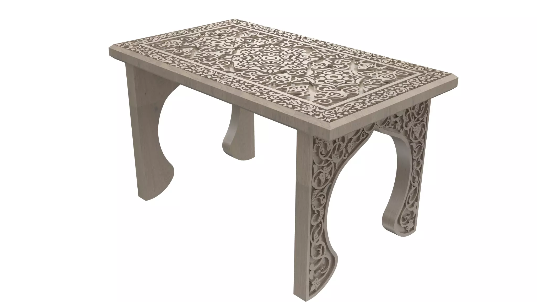 Traditional arabic coffee table 3D print model_0