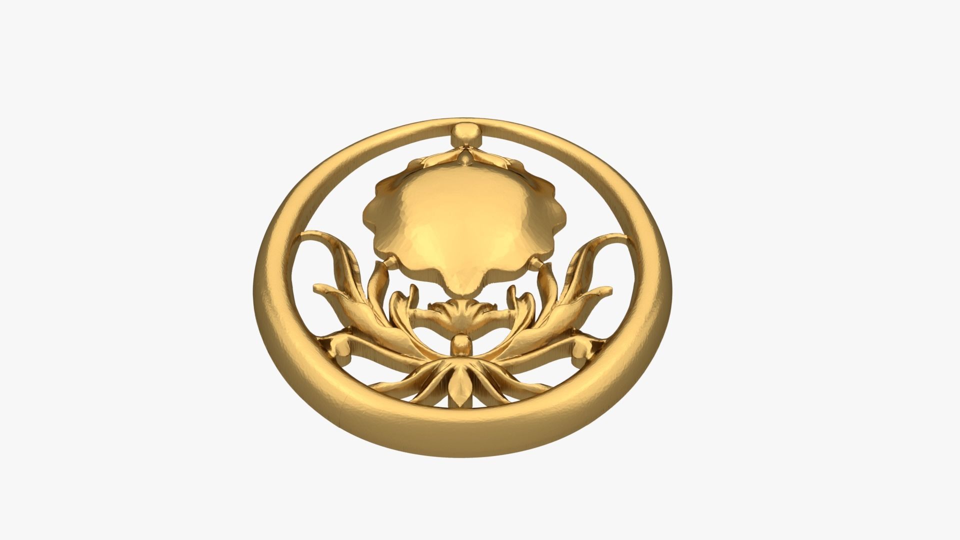 Classic oval decor ornament 266 3D model_4
