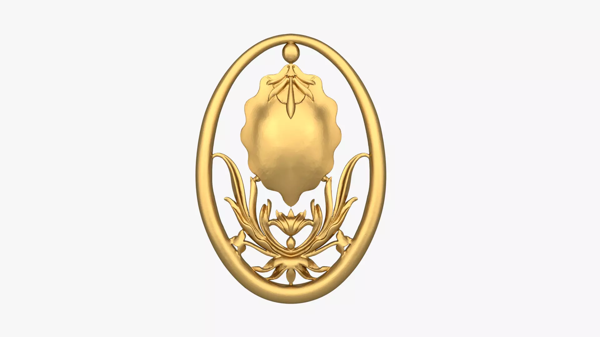 Classic oval decor ornament 266 3D model_0