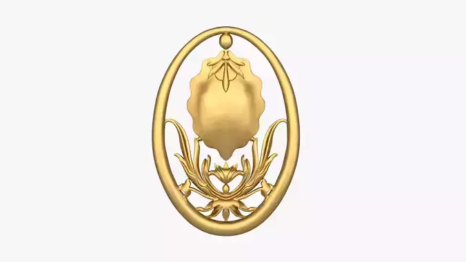 Classic oval decor ornament 266 3D model