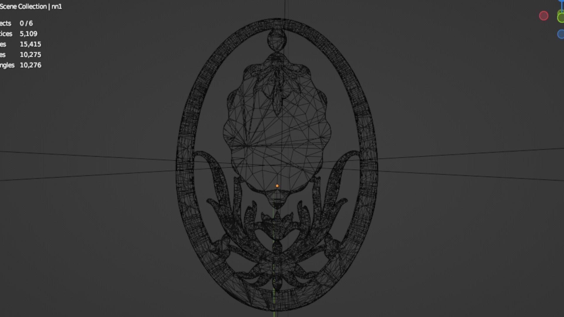 Classic oval decor ornament 266 3D model_7
