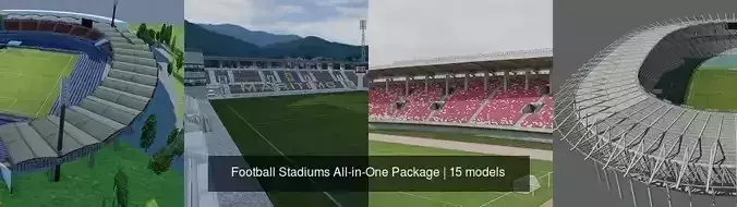 Football Stadiums All-in-One Package 3D Model Collection