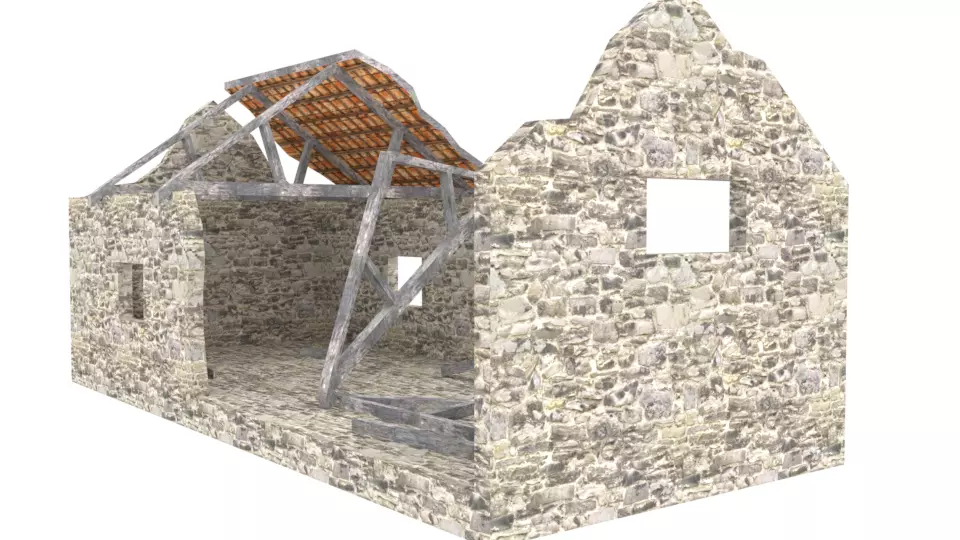 Ruined house Free 3D model