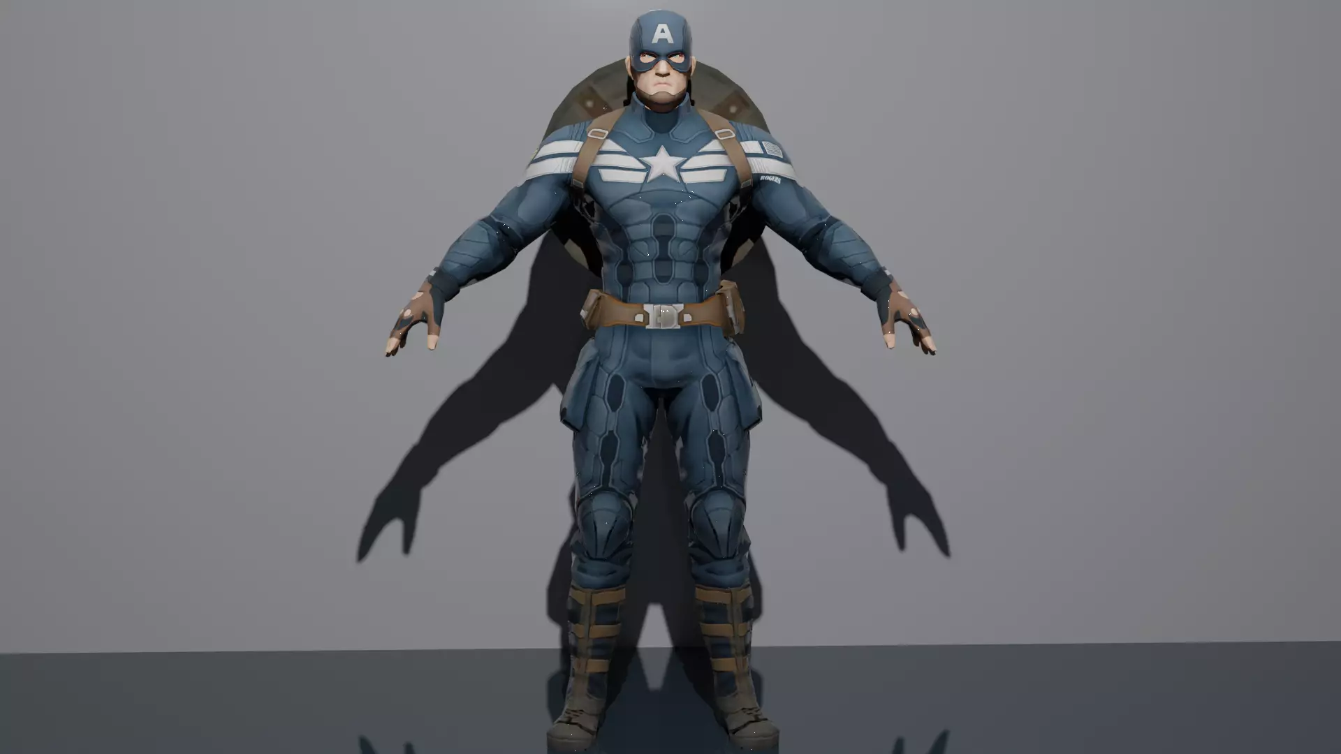 Captain America 3D model_0