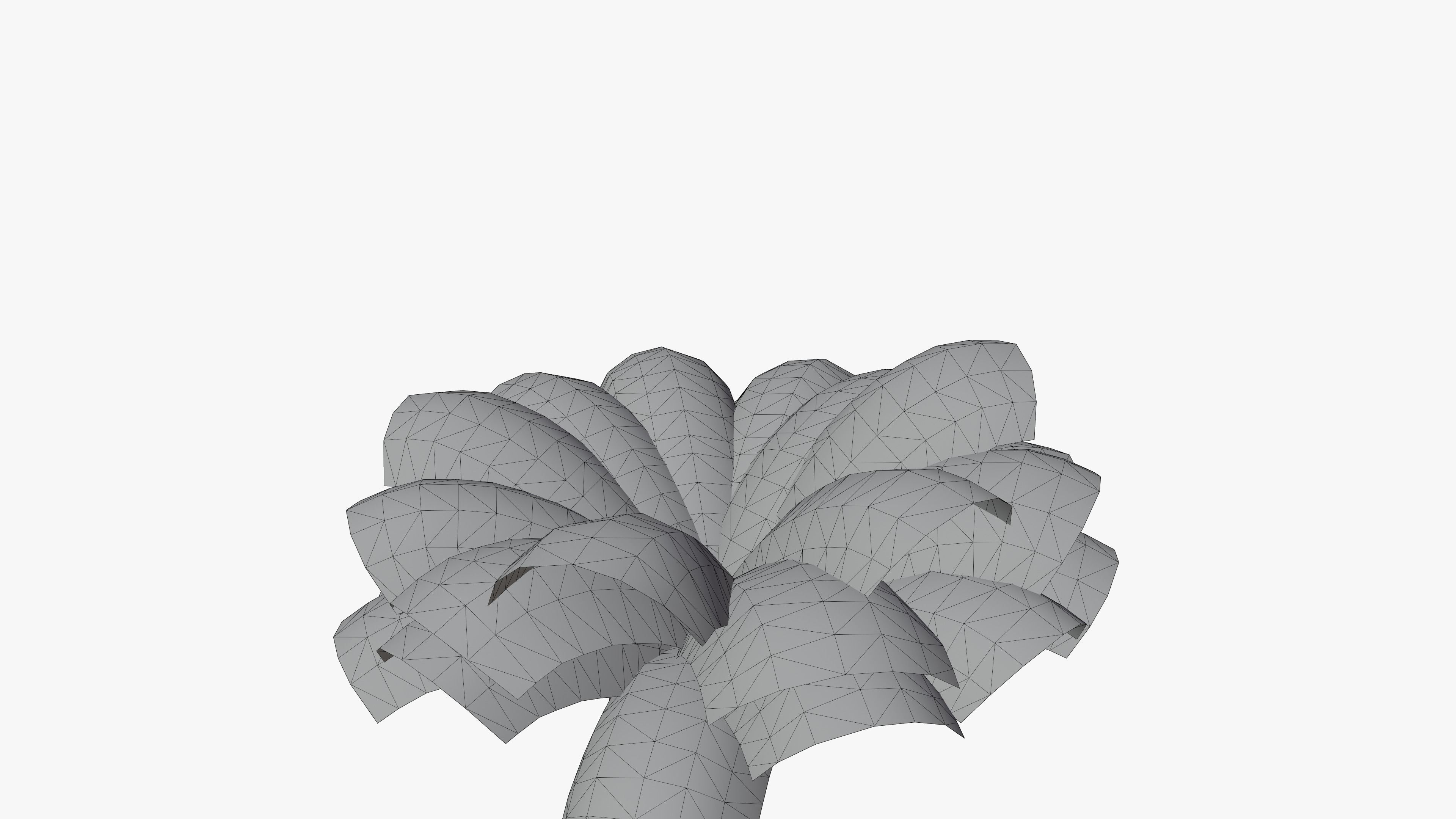 Fern Bush v1 Low-poly 3D model_4