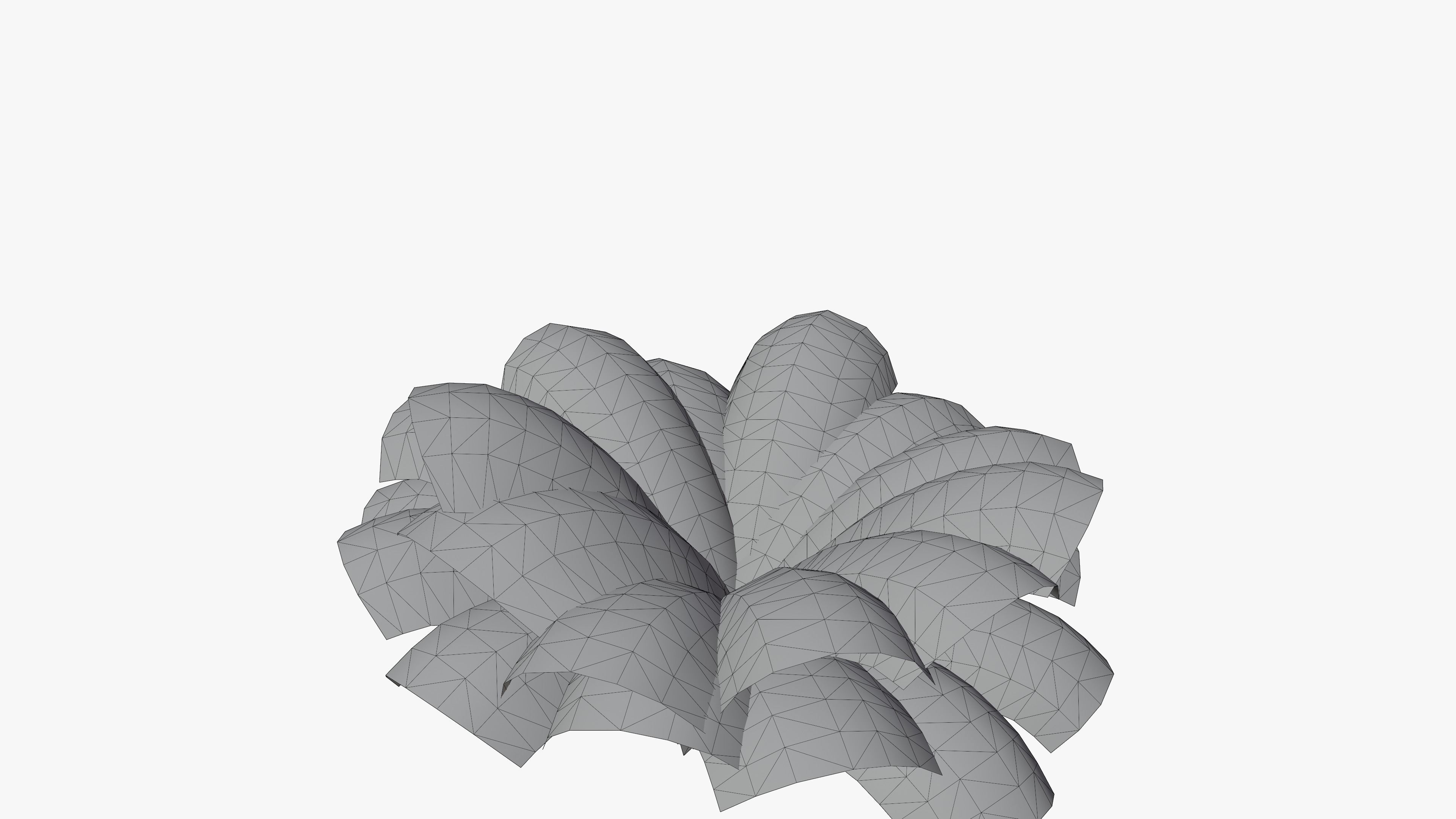 Fern Bush v1 Low-poly 3D model_8