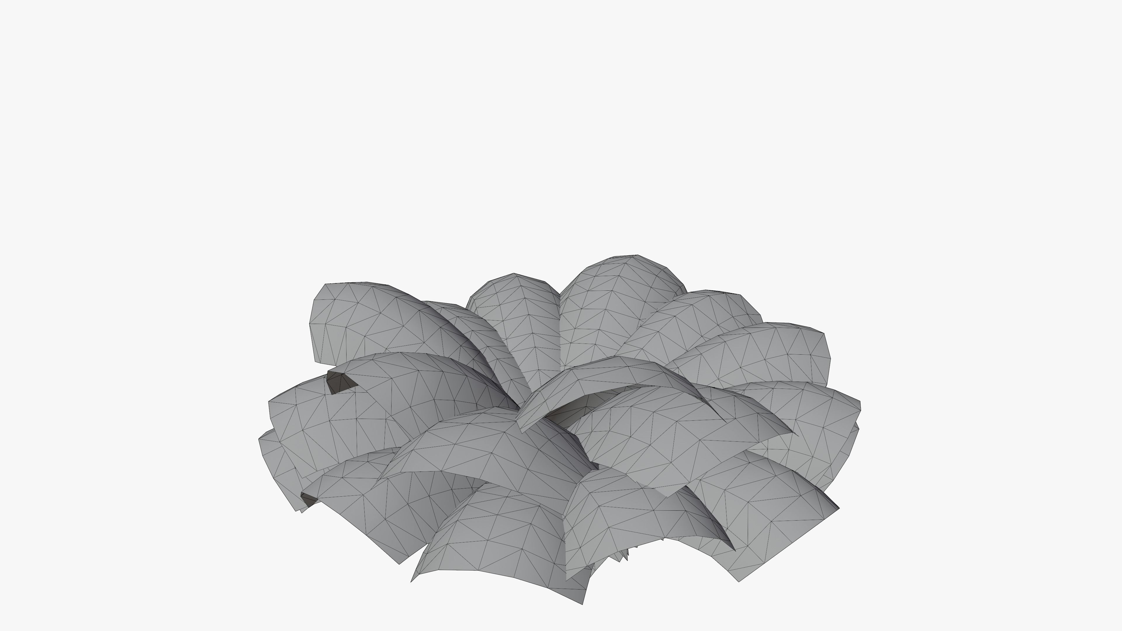 Fern Bush v1 Low-poly 3D model_2