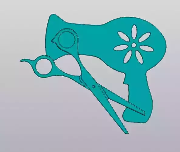 Keychain Hair Stylist 3D print model