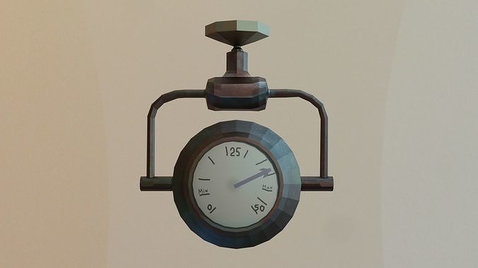 Pressure Gauge Free 3D model Free low-poly 3D model