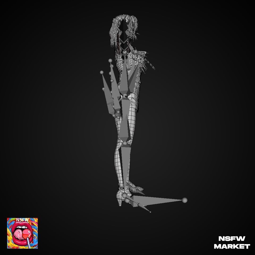 EXCLUSIVE EDITION RIGGED CHARACTER HITOMI - SECRET CLASS Low-poly 3D model_24